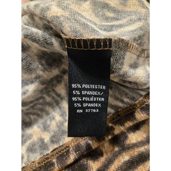 Rafaella Women's Size Large Leopard Print Blouse - Picture 4 of 9